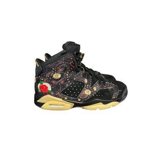 Nike Air Jordan 6 retro kids 4Y Chinese New Year black gold Nubuck sneakers